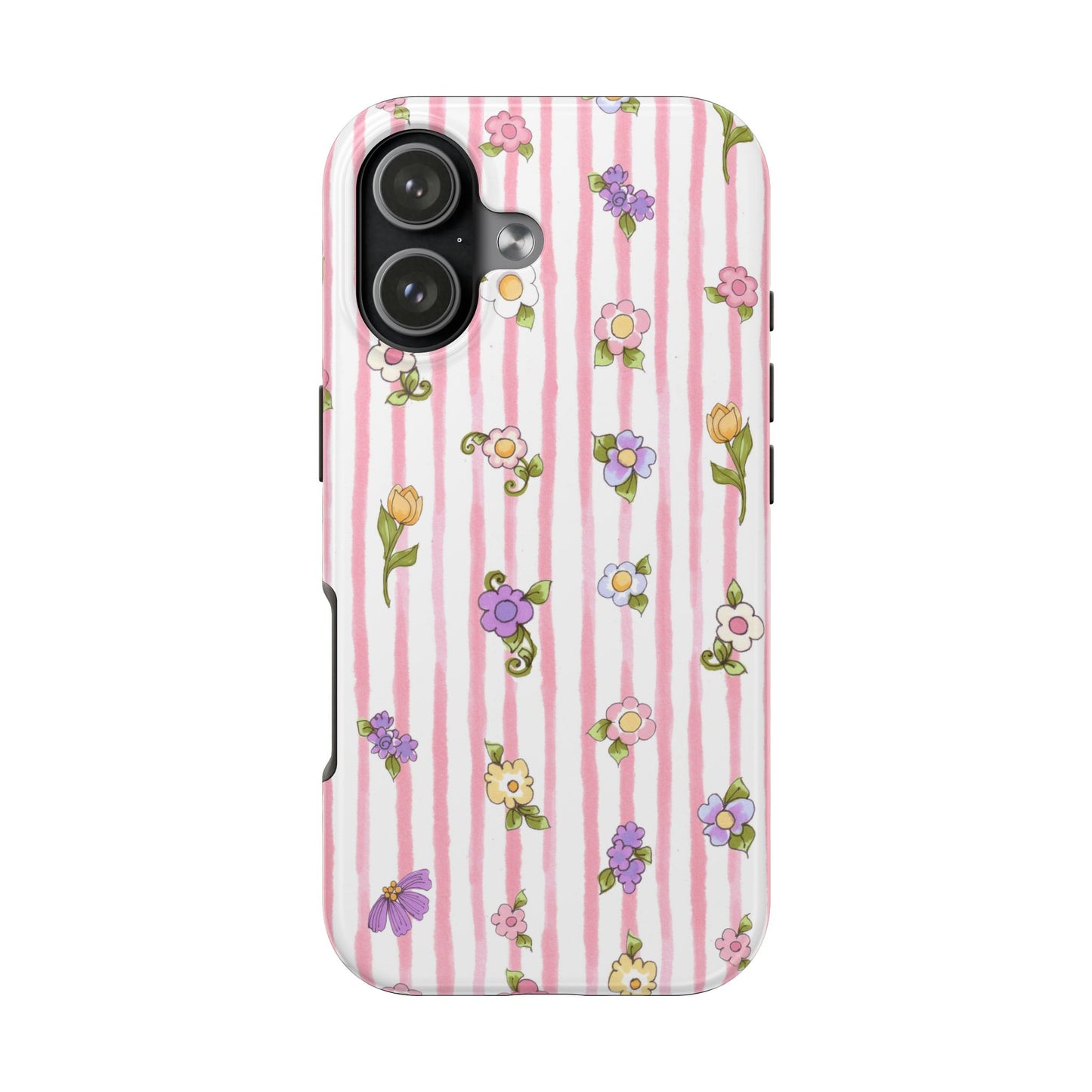 Pretty Posie Stripe Phone Case