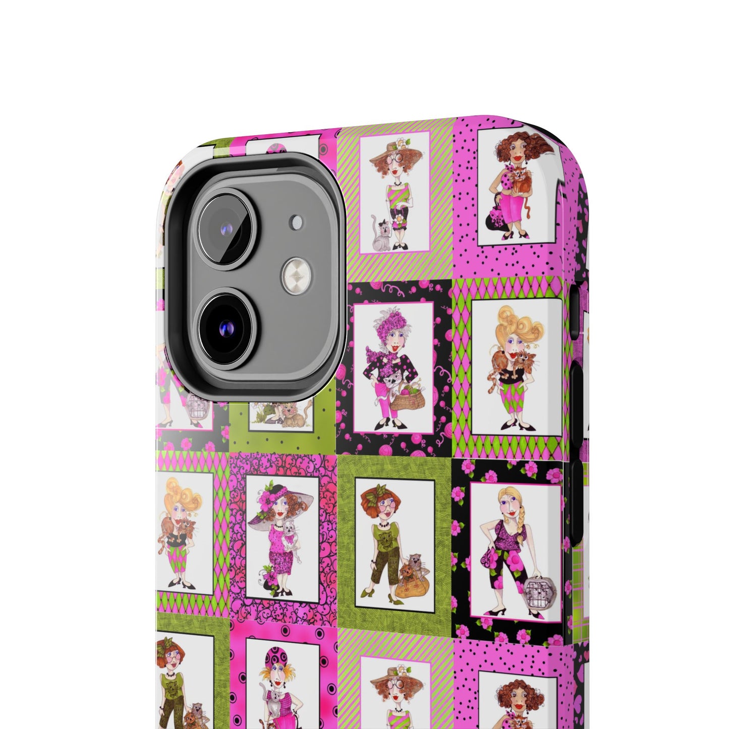 Cat Ladies Cerise Phone Case