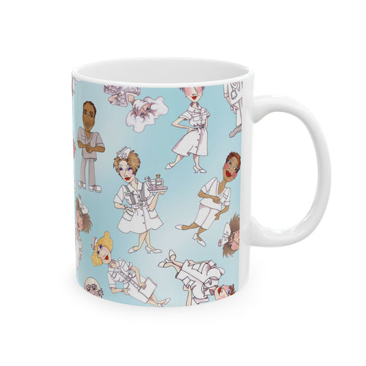 Tossed Nurses Aqua Cup