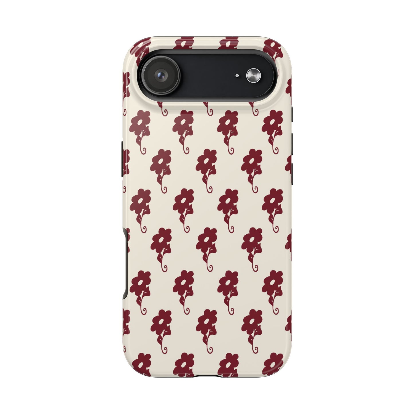 Flowers Ivory / Red Phone Case