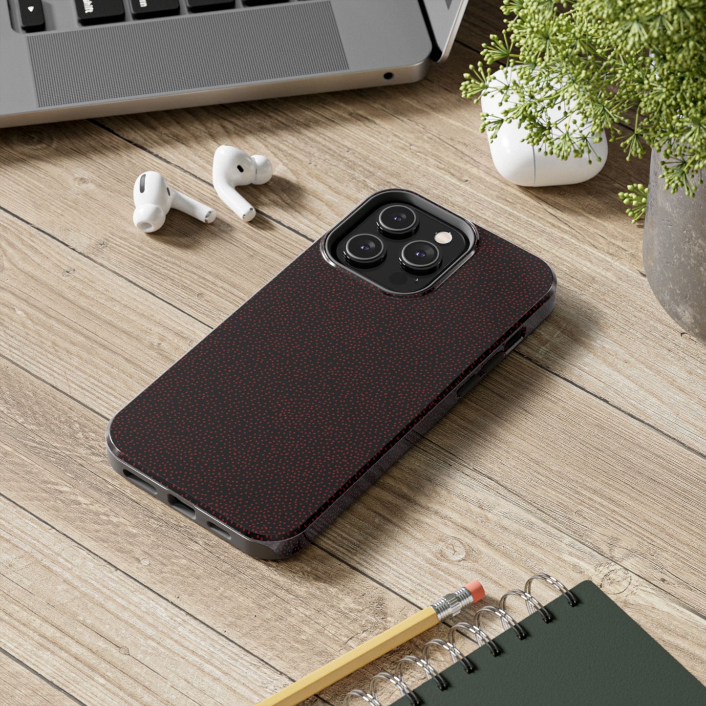 Mini Dot Black / Red Phone Case
