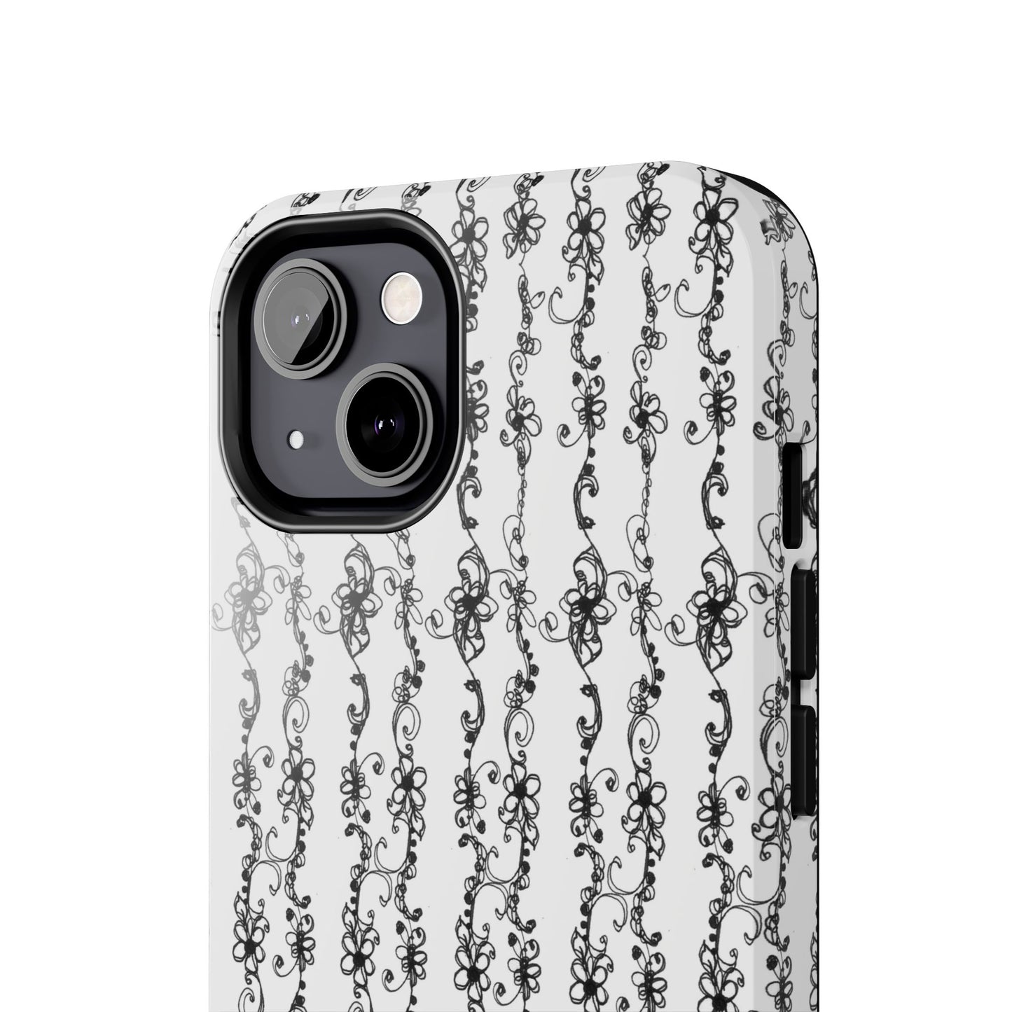 Flower Scroll Stripe Phone Case