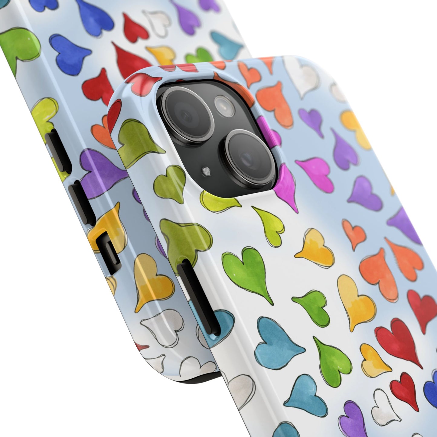 Happy Hearts Blue Sky Phone Case