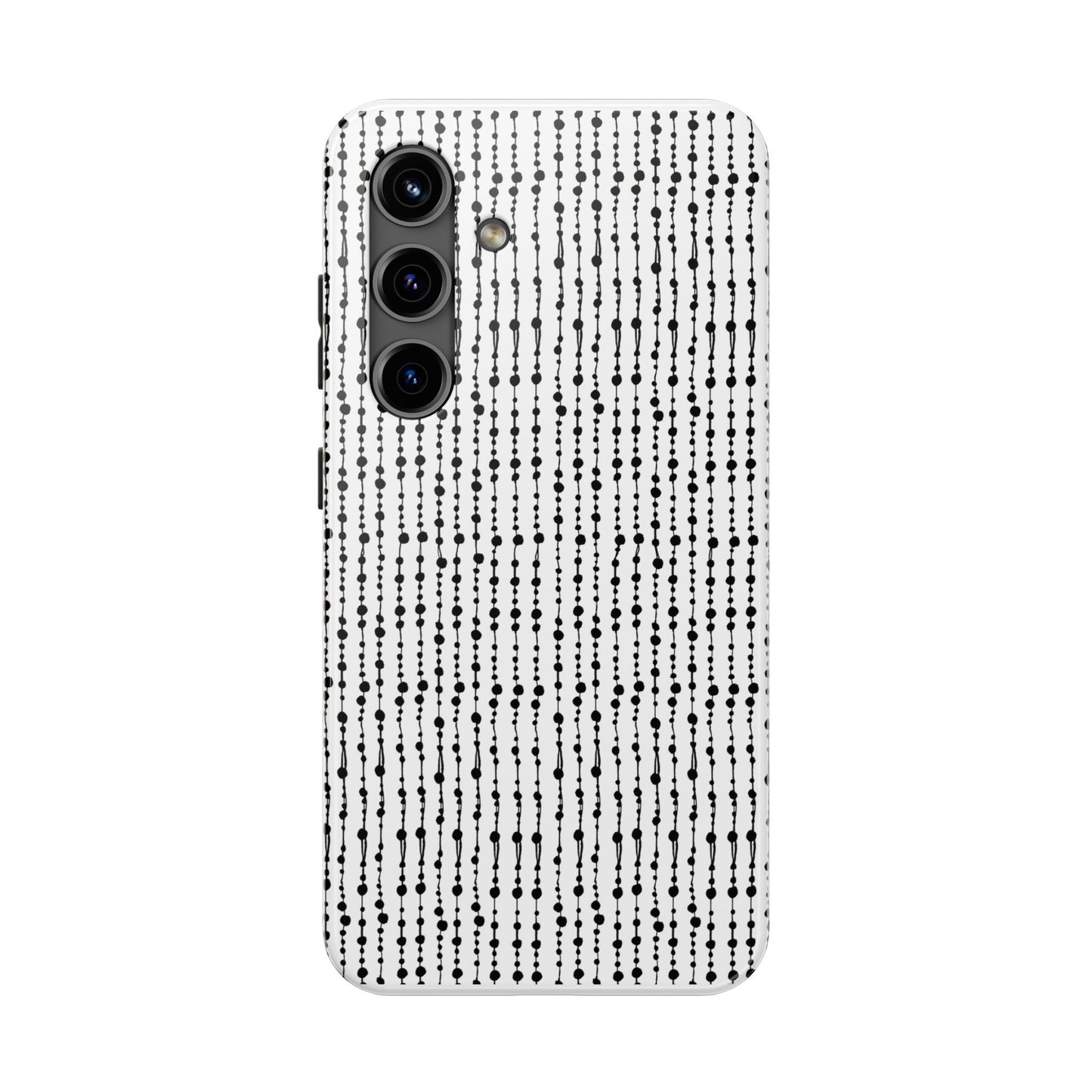 Beaded Curtain White / Black Phone Case