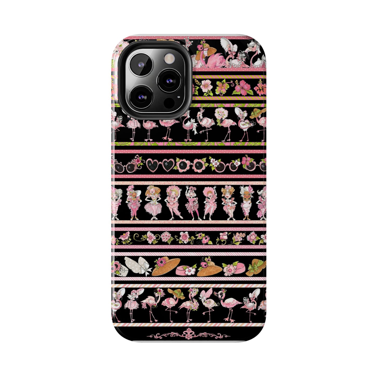 Flam Borders Black Phone Case