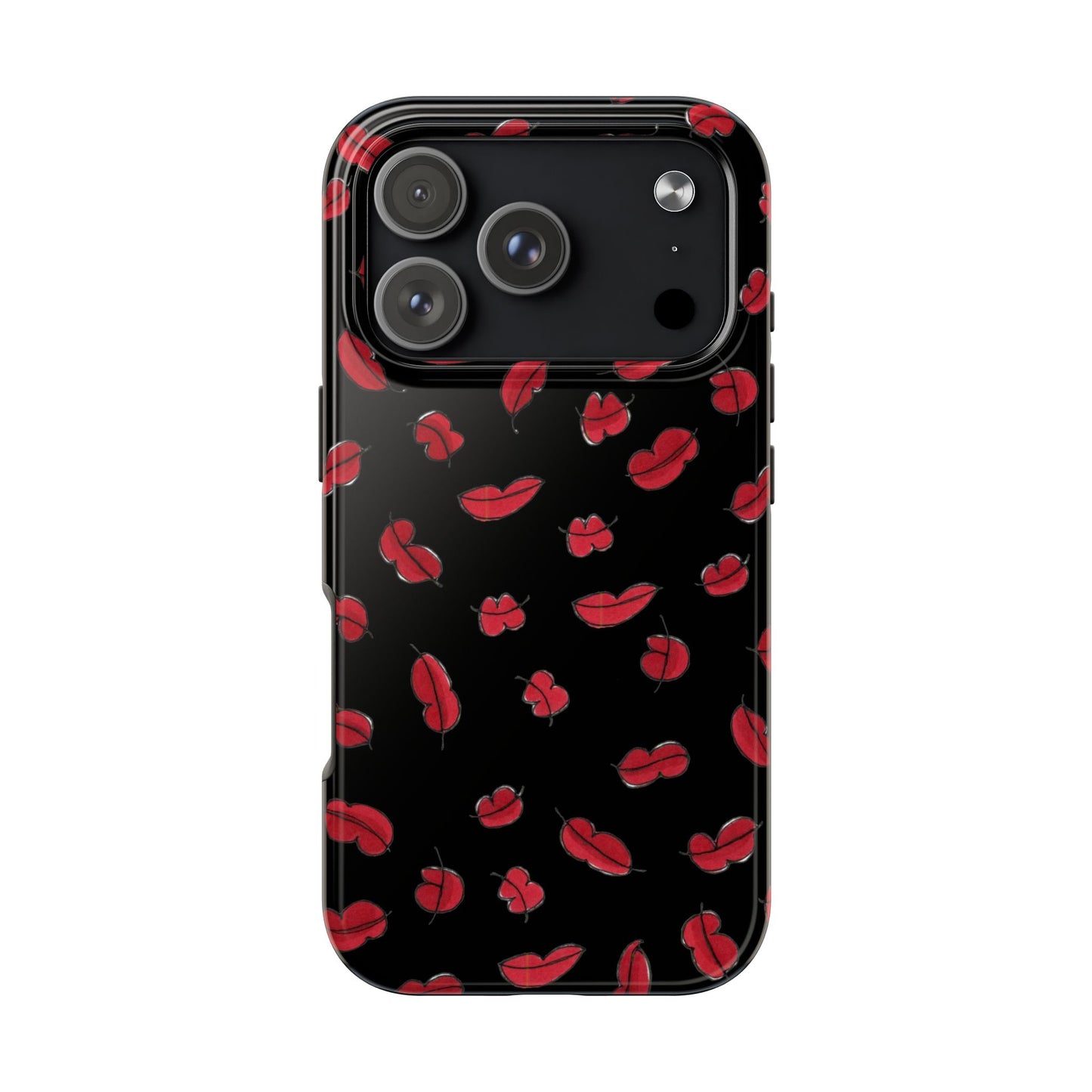Lotsa Lips Black Phone Case