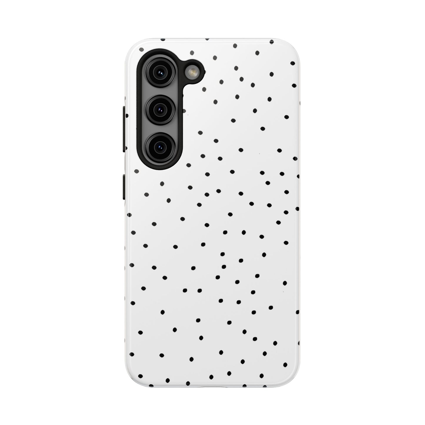 Space Dots White / Black Phone Case