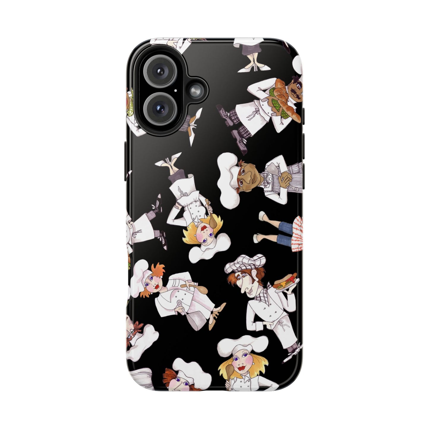 Tossed Chefs Black Phone Case