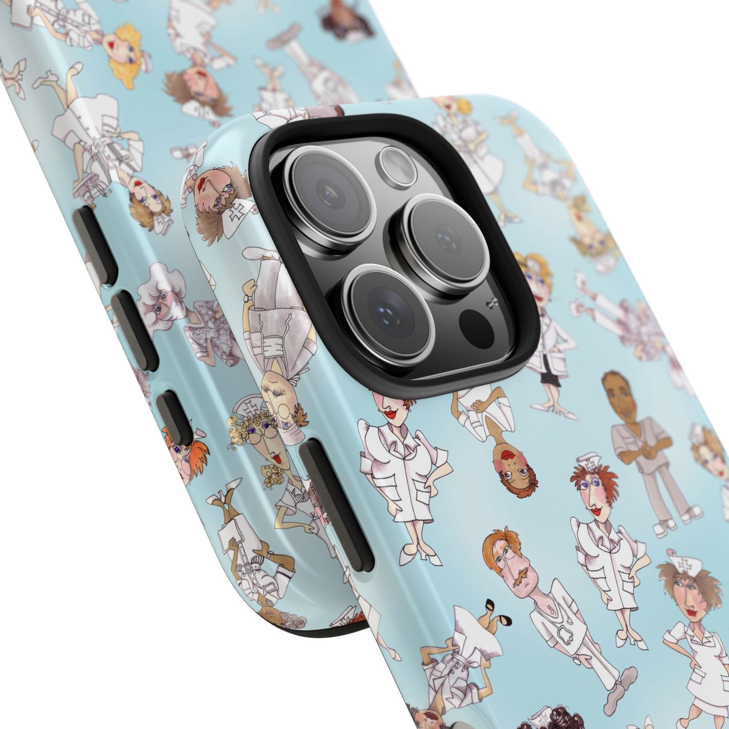 Tossed Nurses Aqua Phone Case