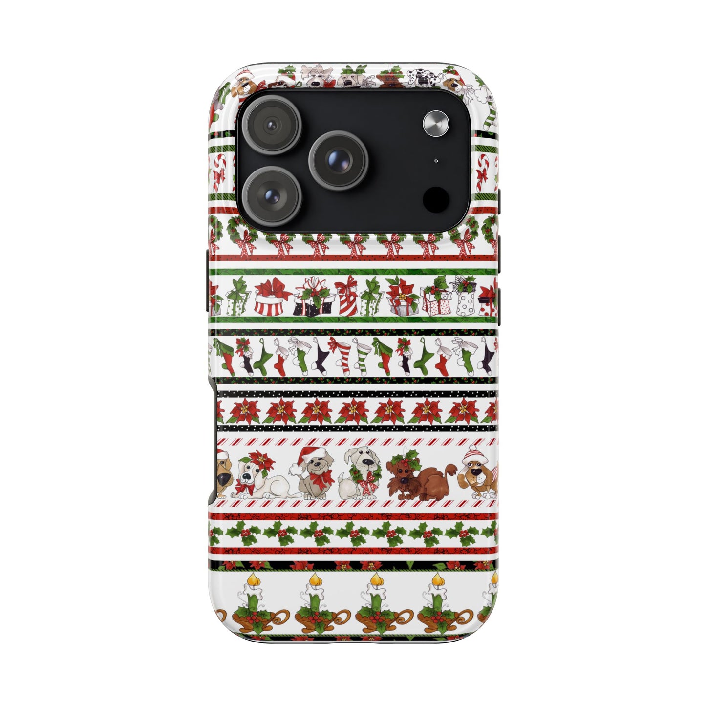 Holiday Borders White Phone Case