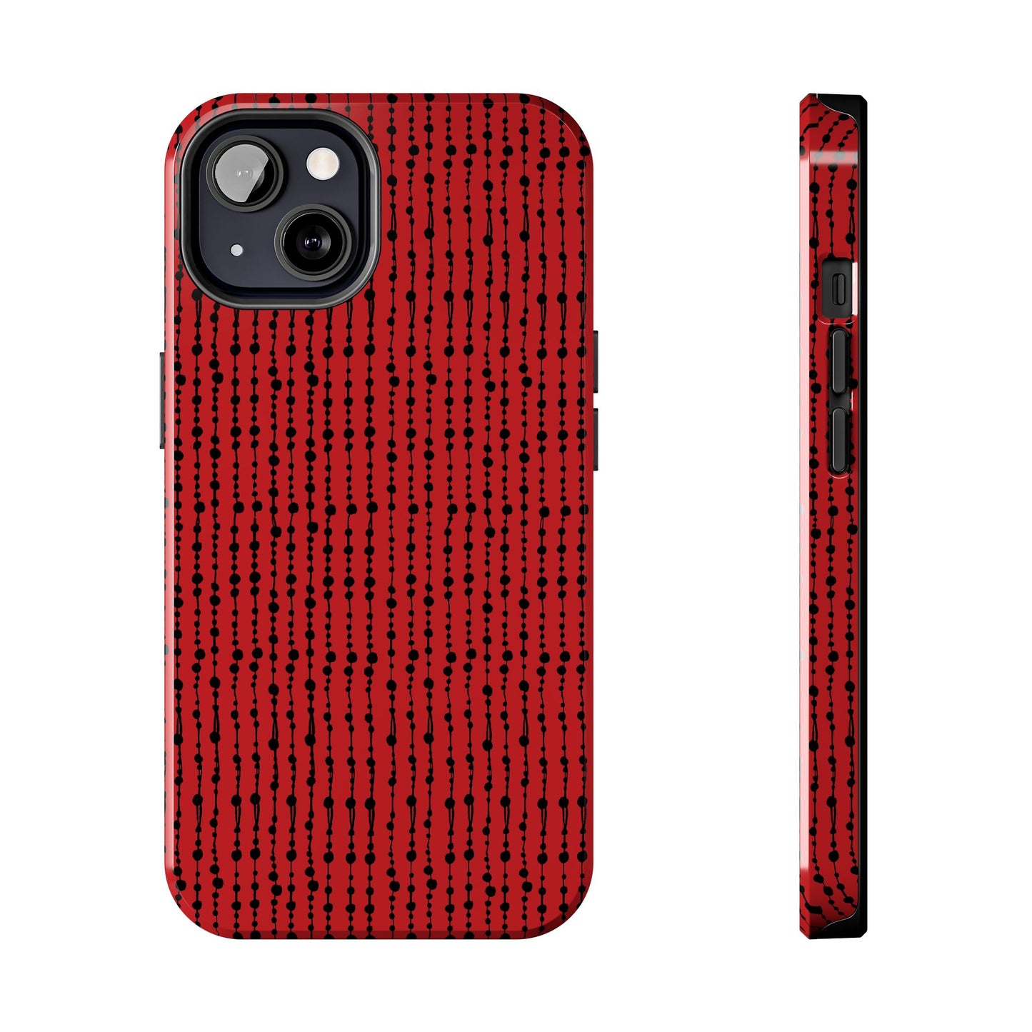 Beaded Curtain Red / Black Phone Case