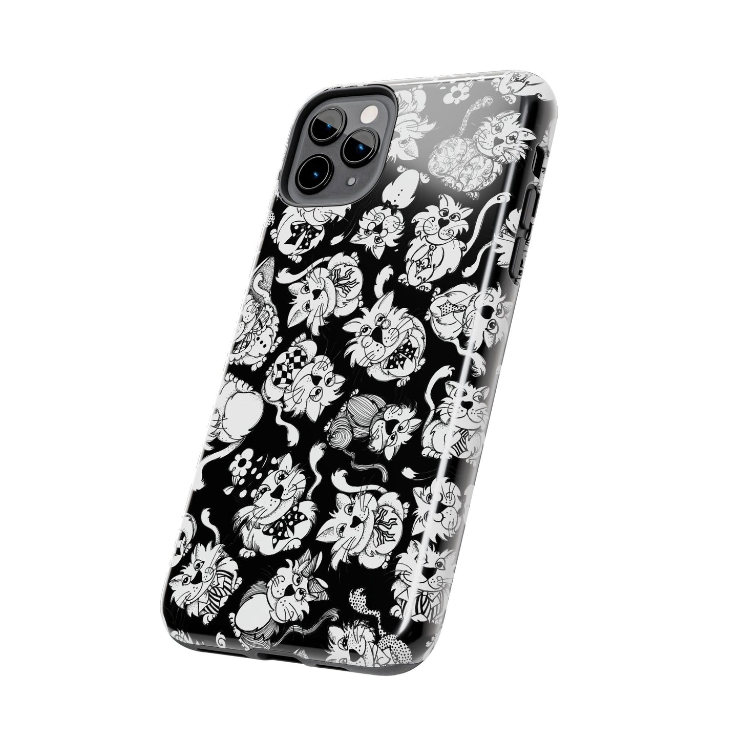 So Kitties Tossed Black Phone Case