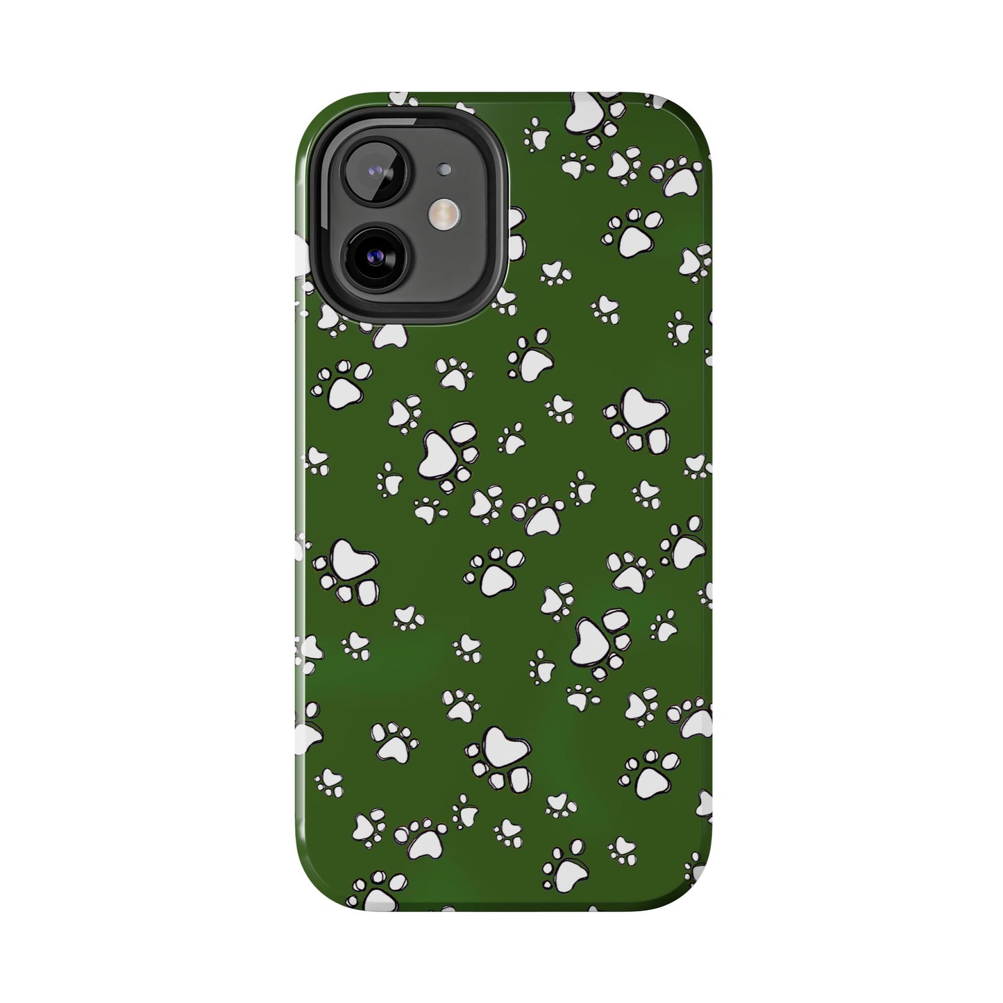 Paw Flakes Green Phone Case