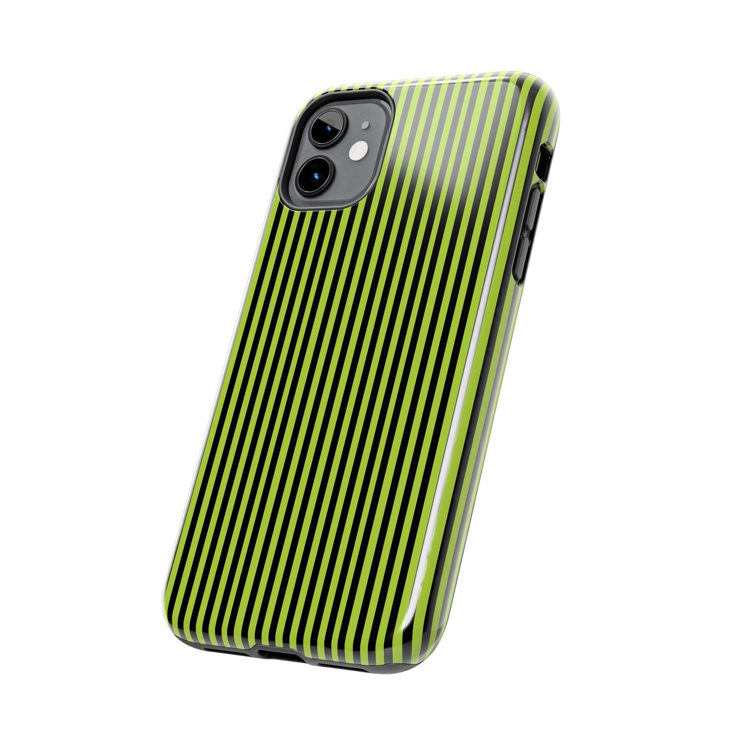 Stripe Green / Black Phone Case