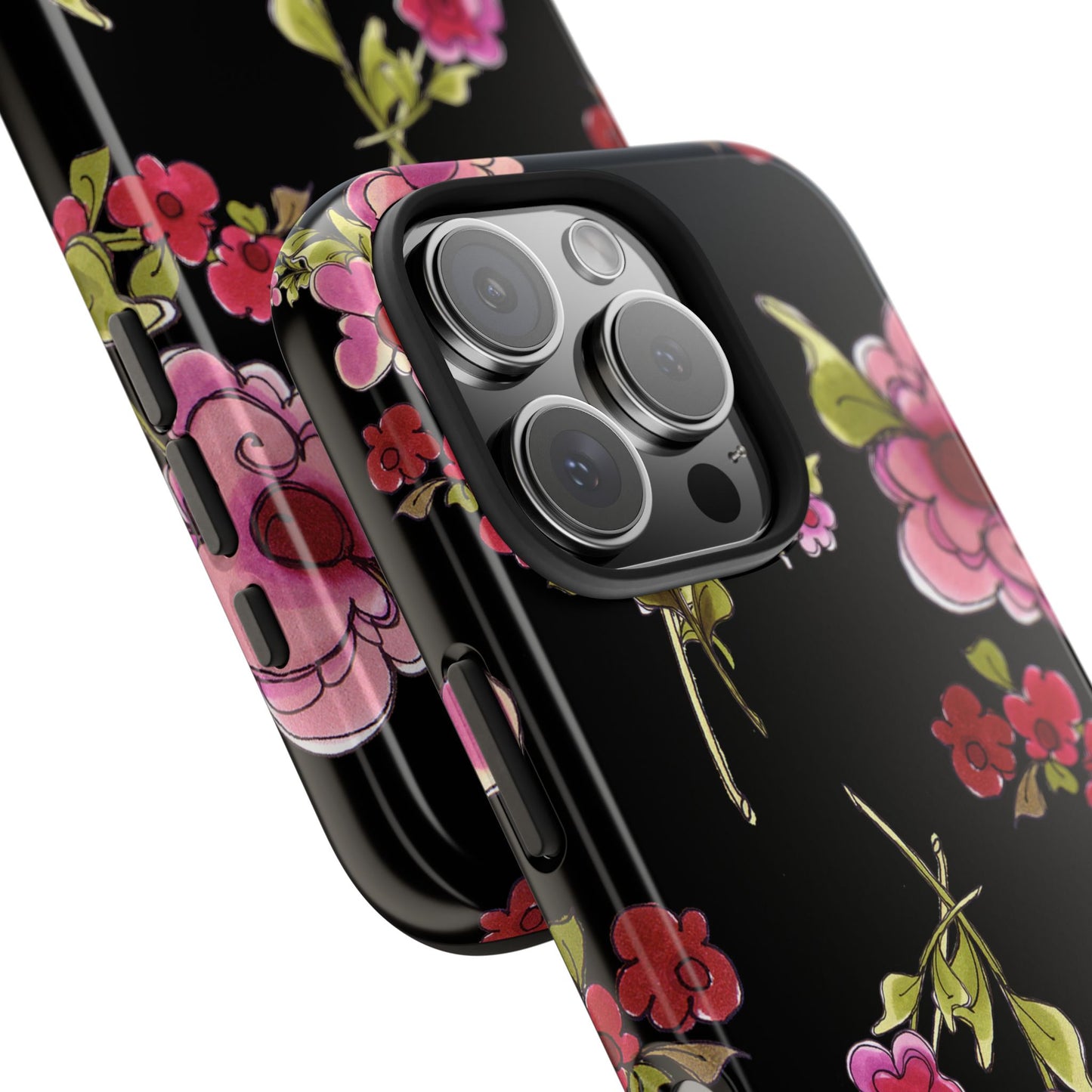 Jumbo Floral Black Phone Case