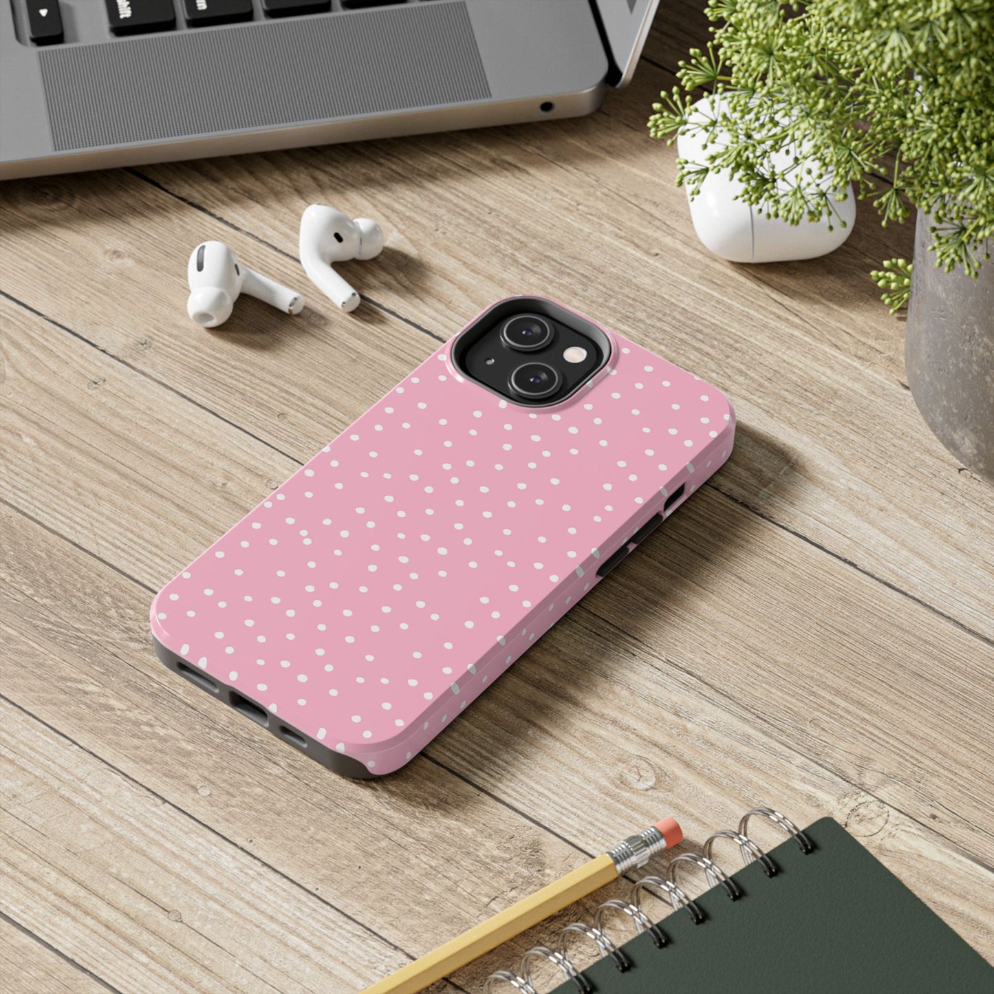 Dinky Dots Pink / White Phone Case