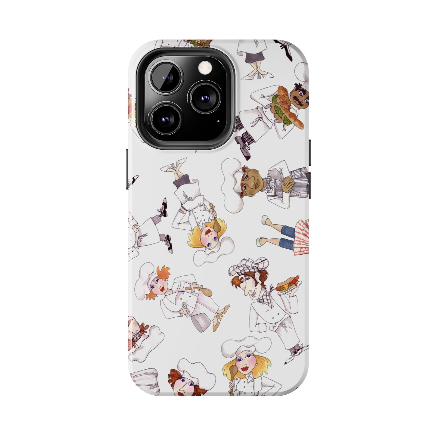 Tossed Chefs White Phone Case