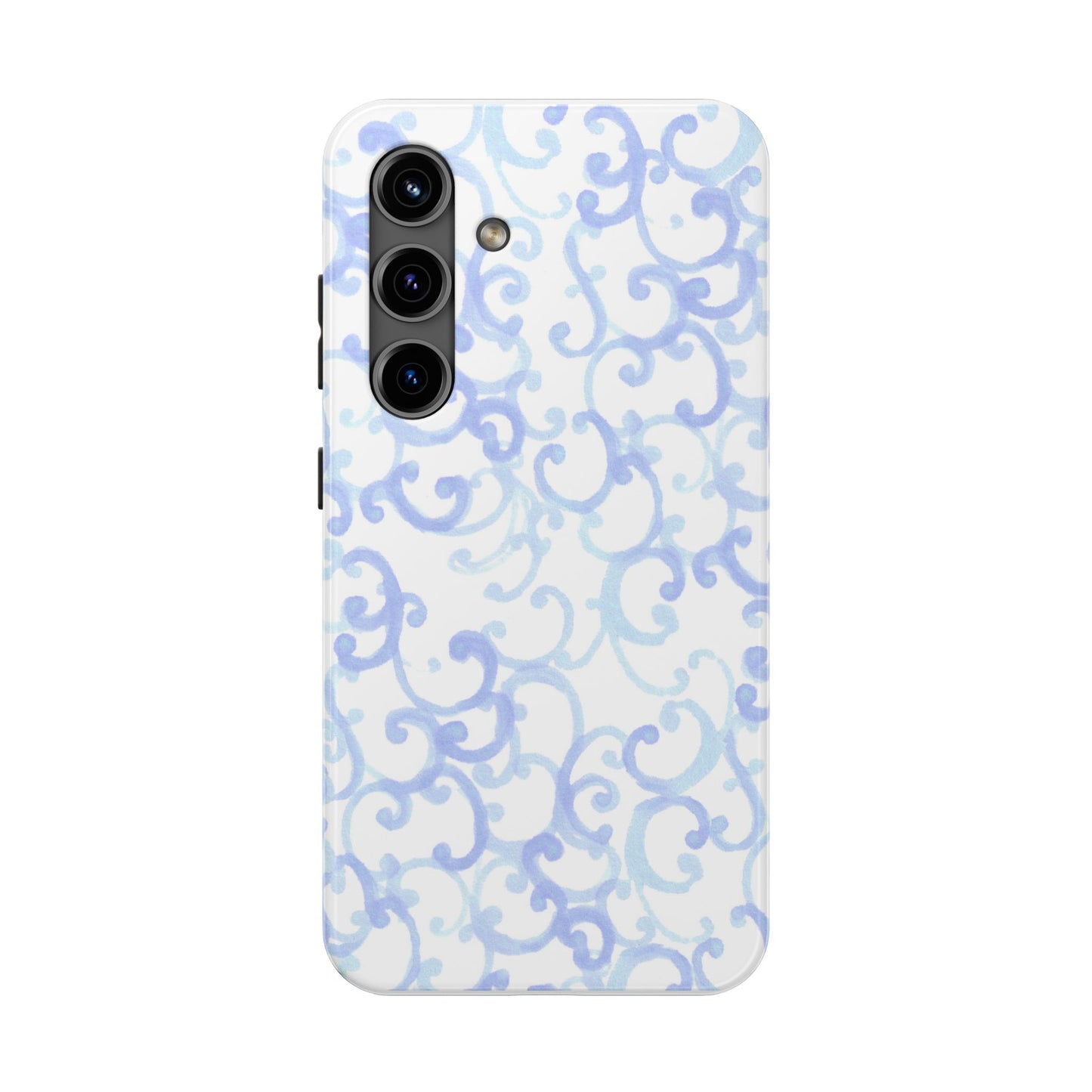 Scrollie White / Blue Phone Case