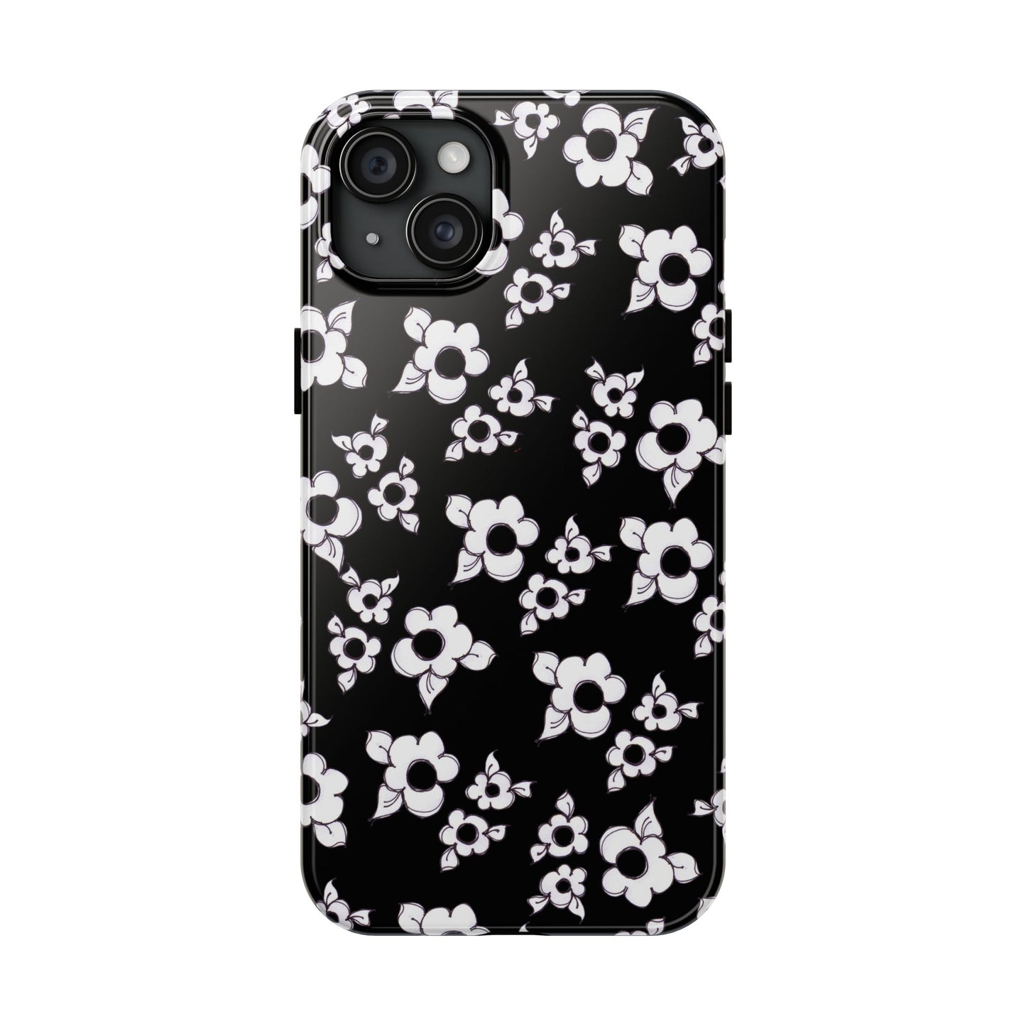 Daisy Cluster Black / White Phone Case