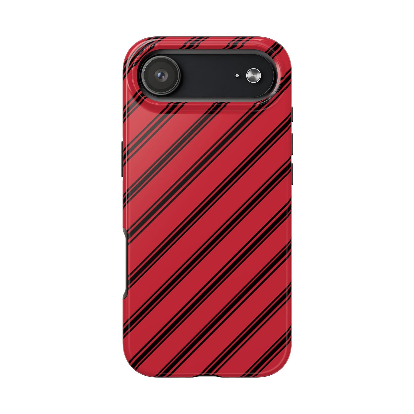 Awning Stripe Red / Black Phone Case
