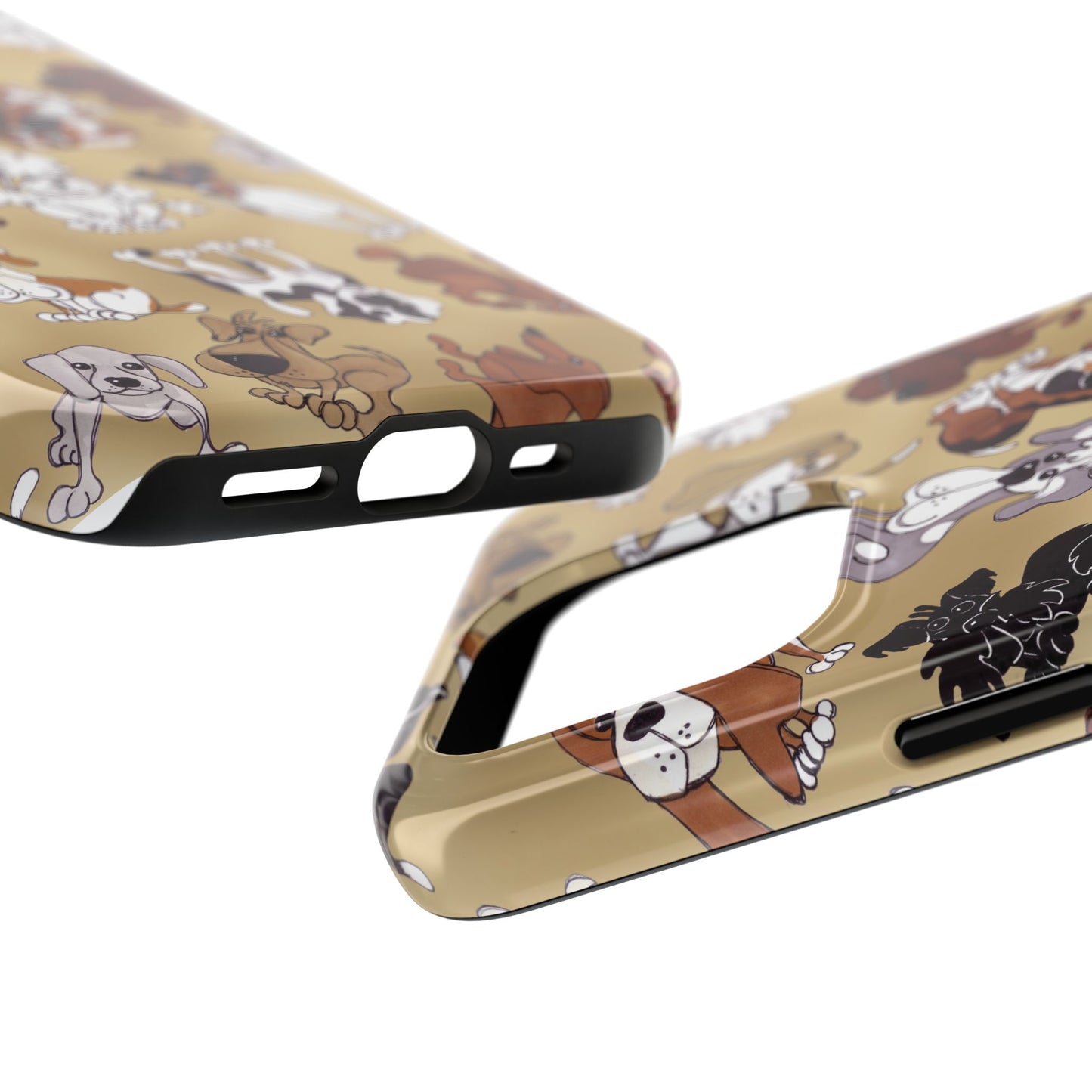 Tossed Doggies Tan Phone Case