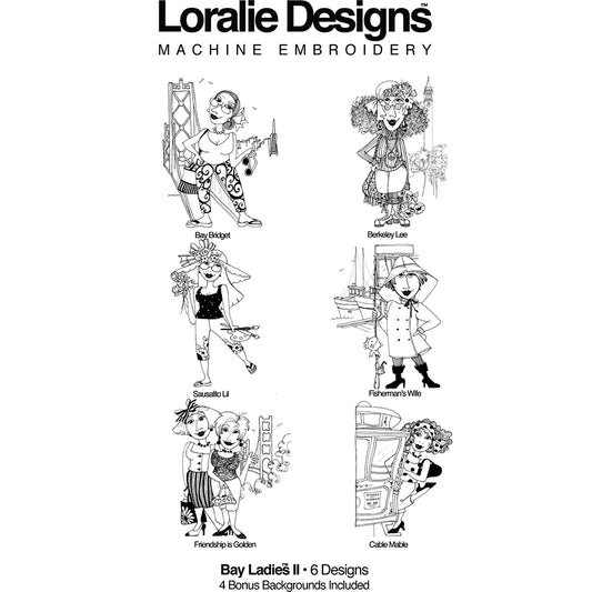 Bay Ladies 2 Machine Embroidery Design Collection - DOWNLOAD