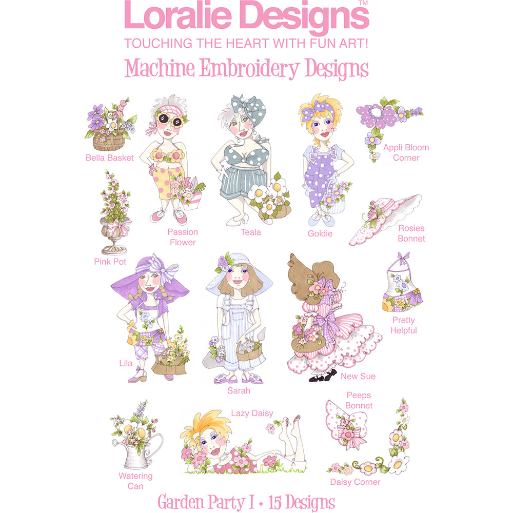 Garden Party 1 Machine Embroidery Design Collection - DOWNLOAD