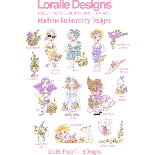 Garden Party 1 Machine Embroidery Design Collection - DOWNLOAD