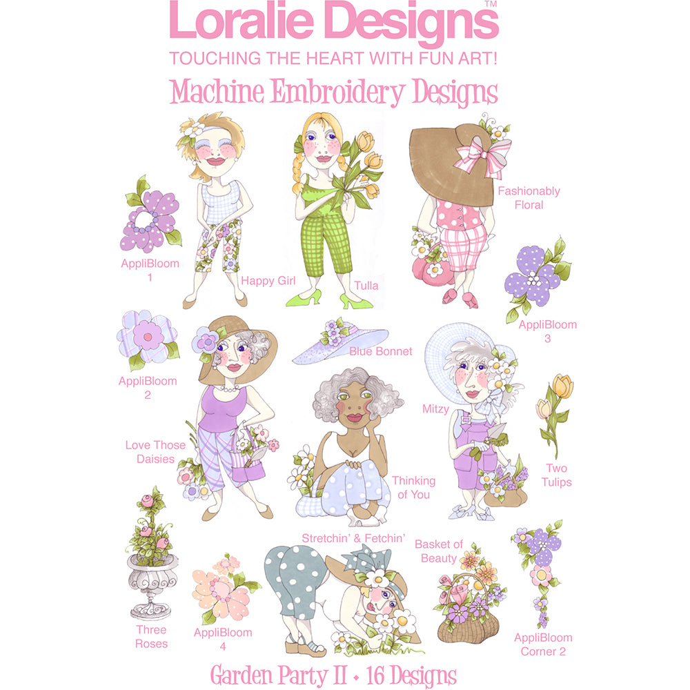 Garden Party 2 Machine Embroidery Design Collection - DOWNLOAD