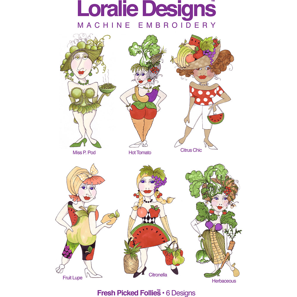 Fresh Picked Follies 1 Machine Embroidery Design Collection - DOWNLOAD