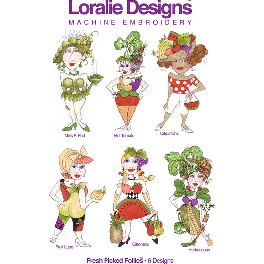 Fresh Picked Follies 1 Machine Embroidery Design Collection - DOWNLOAD
