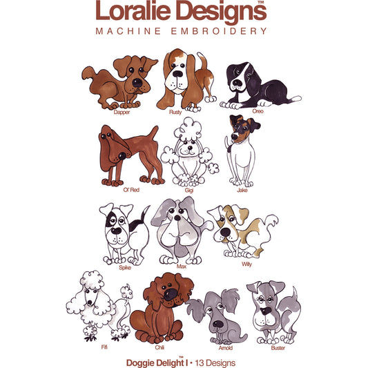 Doggie Delight 1 Machine Embroidery Design Collection - DOWNLOAD
