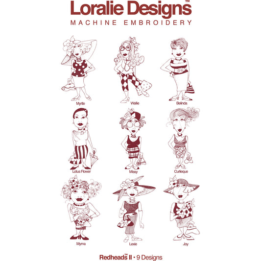 Redheads 2 Machine Embroidery Design Collection - DOWNLOAD