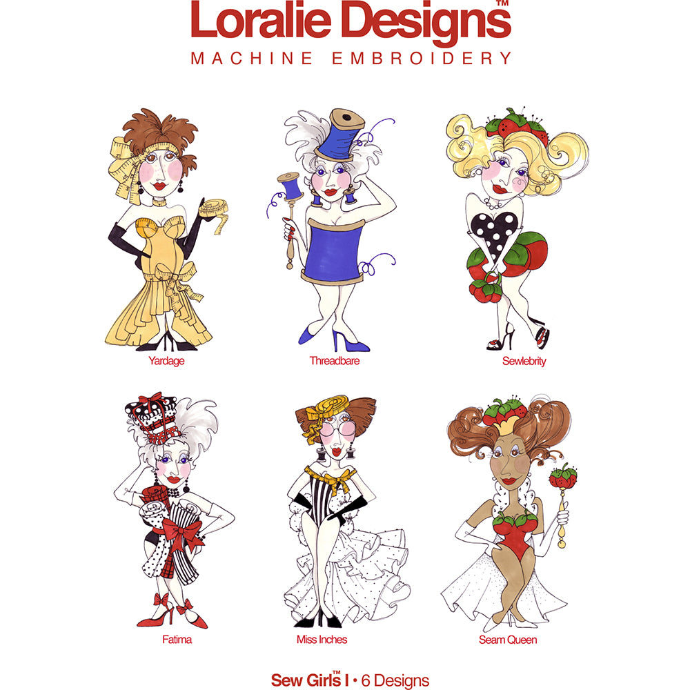 Sew Girls 1 Machine Embroidery Design Collection - FLASH DRIVE