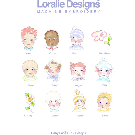 Baby Face 2 Machine Embroidery Design Collection - FLASH DRIVE