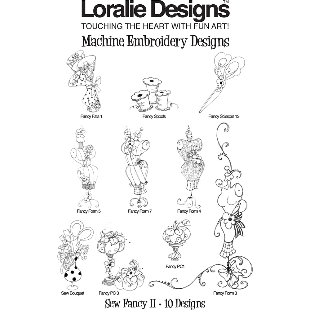 Sew Fancy 2 Machine Embroidery Design Collection - FLASH DRIVE