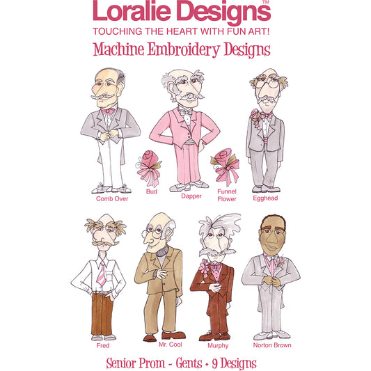 Senior Prom Gents Machine Embroidery Design Collection - DOWNLOAD