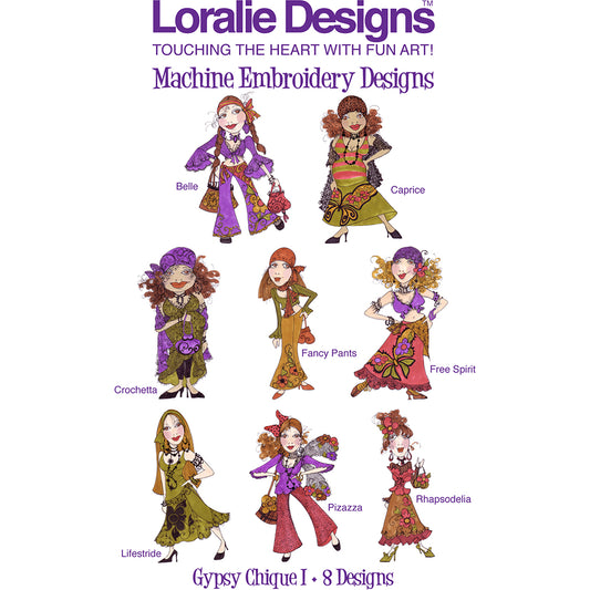 Gypsy Chique 1 Machine Embroidery Design Collection - FLASH DRIVE