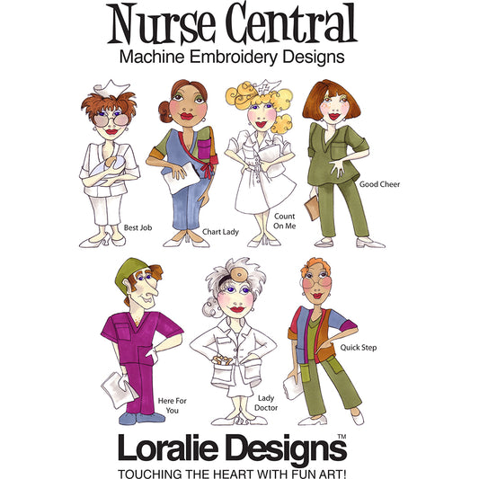 Nurse Central Machine Embroidery Design Collection - FLASH DRIVE