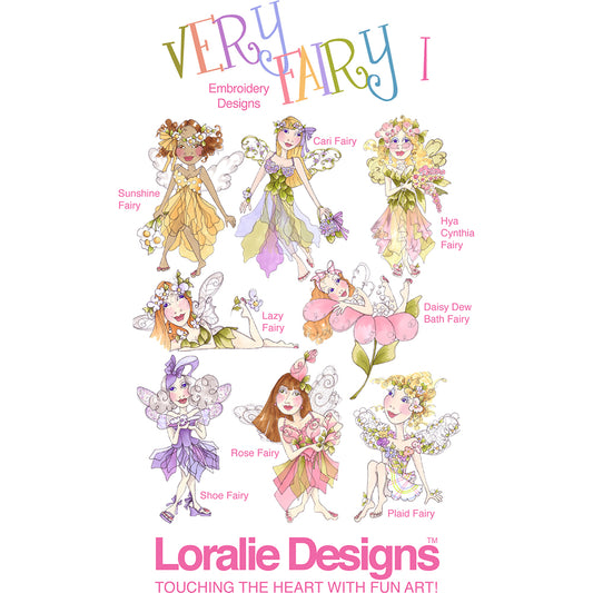 Very Fairy 1 Machine Embroidery Design Collection - FLASH DRIVE