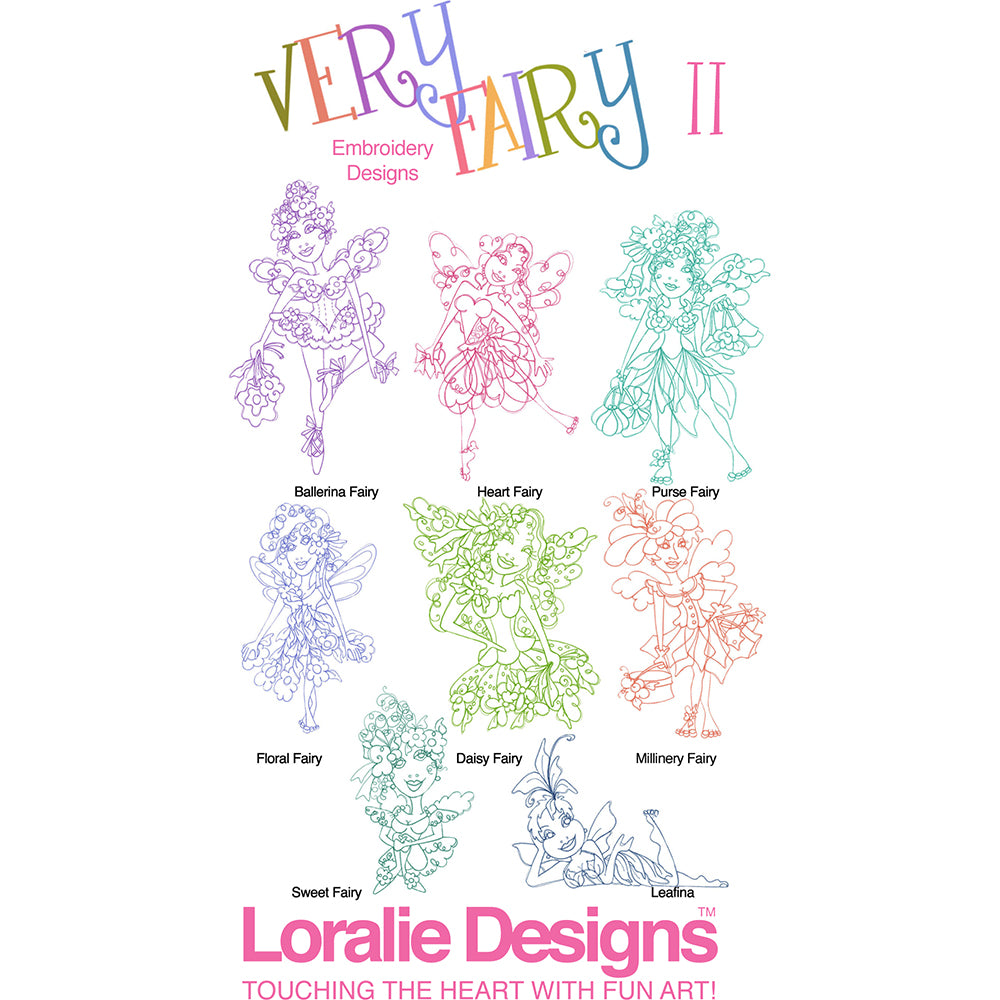 Very Fairy 2 Machine Embroidery Design Collection - FLASH DRIVE