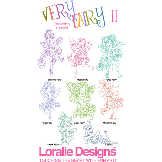 Very Fairy 2 Machine Embroidery Design Collection - FLASH DRIVE