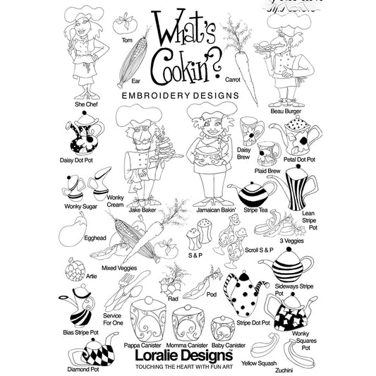 What's Cookin'? Machine Embroidery Design Collection - DOWNLOAD