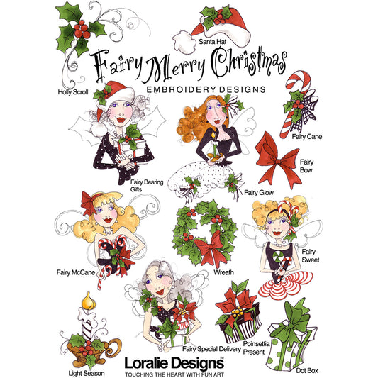 Fairy Merry Christmas Machine Embroidery Design Collection - FLASH DRIVE