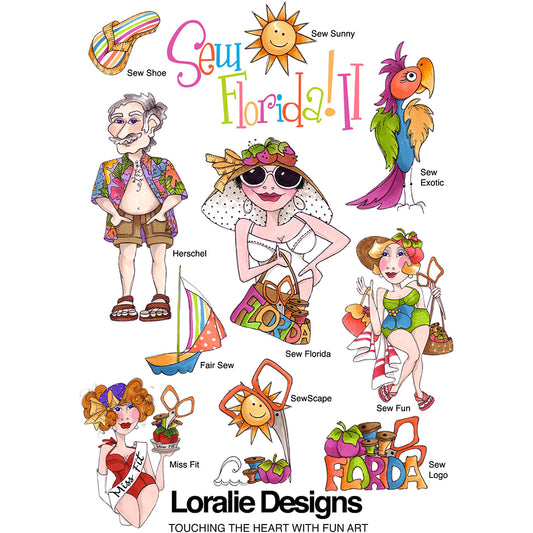 Sew Florida 2 Machine Embroidery Design Collection - FLASH DRIVE