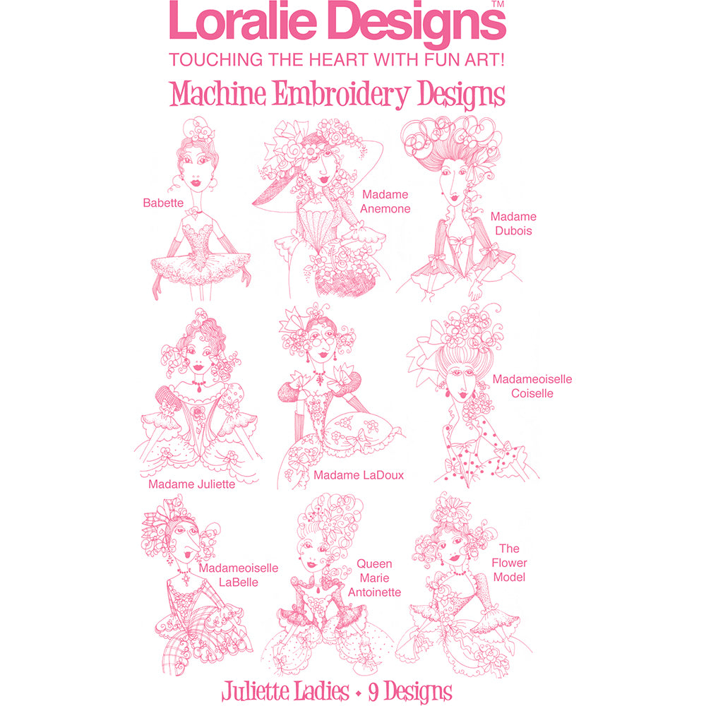 Juliette Ladies Machine Embroidery Design Collection - FLASH DRIVE