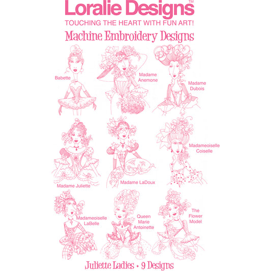 Juliette Ladies Machine Embroidery Design Collection - FLASH DRIVE