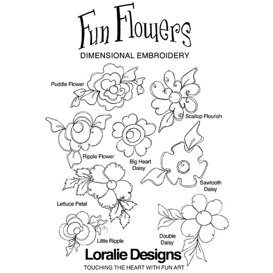 Fun Flowers Machine Embroidery Design Collection - FLASH DRIVE