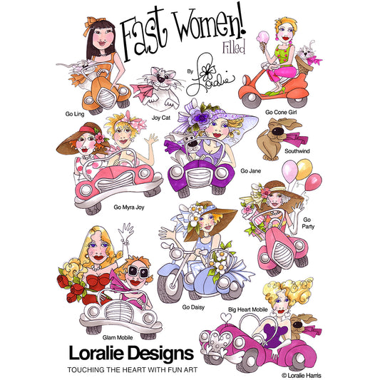 Fast Women Filled Machine Embroidery Design Collection - FLASH DRIVE