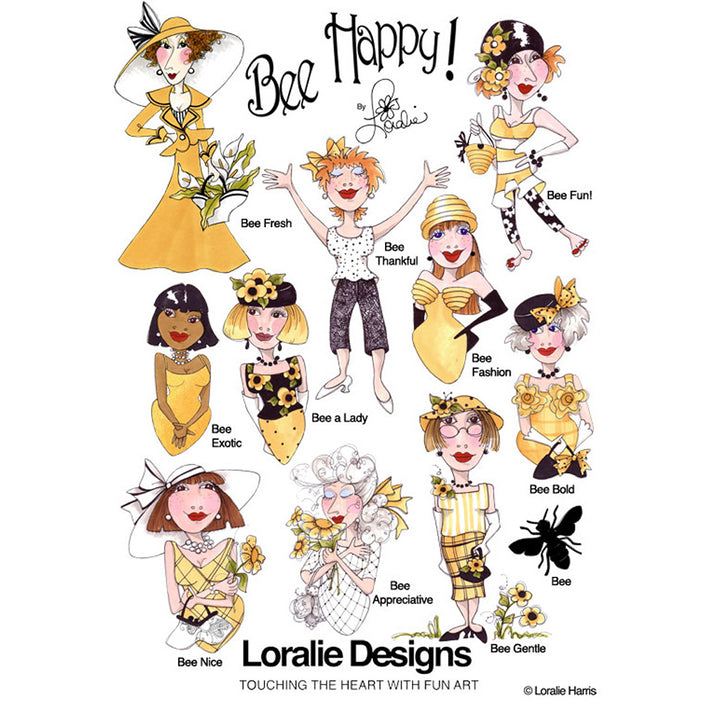 Bee Happy! Machine Embroidery Design Collection - Download – Loralie ...